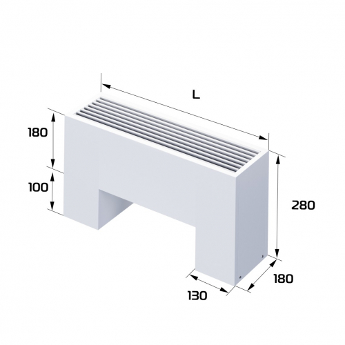 Конвектор напольный Royal Thermo STEP-180/180/700-3-N-WT-LG-NA