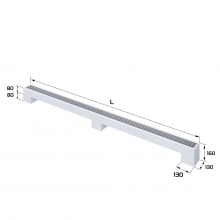 Конвектор напольный Royal Thermo STEP-80/130/2900-1-N-WT-LG-NA
