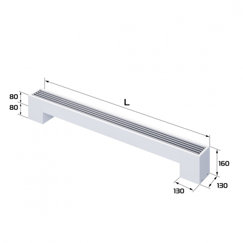 Конвектор напольный Royal Thermo STEP-80/130/900-1-N-WT-LG-NA