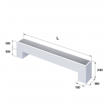 Конвектор напольный Royal Thermo STEP-130/180/1800-2-N-WT-LG-NA