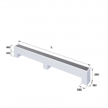 Конвектор напольный Royal Thermo STEP-180/180/2800-3-N-WT-LG-NA