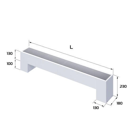 Конвектор напольный Royal Thermo STEP-130/180/1400-2-N-WT-LG-NA