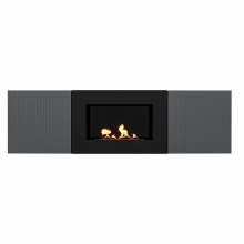 Тумба с биокамином Firelight BFP/P-1400L графит