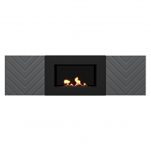 Тумба с биокамином Firelight BFP/P-1400V графит