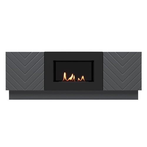 Тумба с биокамином Firelight BFP/P-1400V графит
