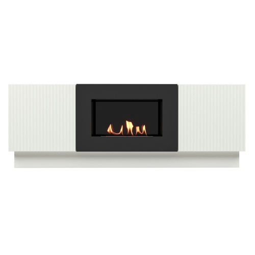 Тумба с биокамином Firelight BFP/P-1400L белая