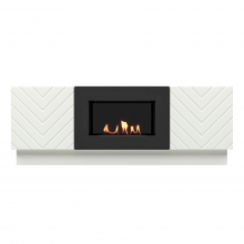 Тумба с биокамином Firelight BFP/P-1400V белая