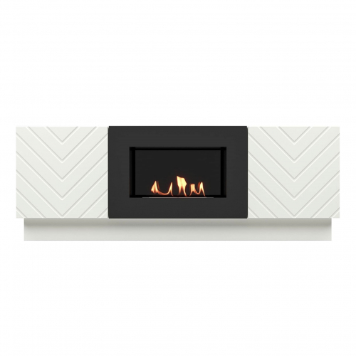 Тумба с биокамином Firelight BFP/P-1400V белая
