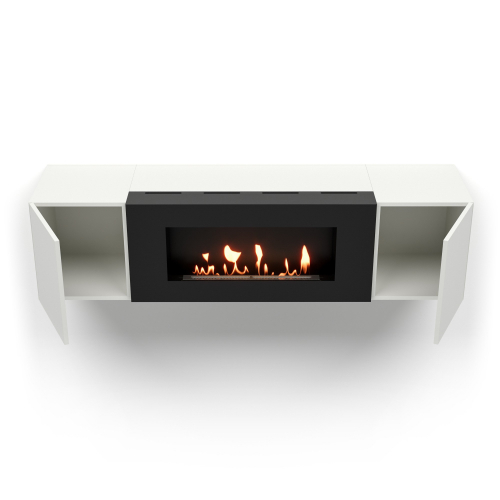 Тумба с биокамином Firelight BFP-P1600 белая