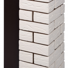 Портал Firelight Bricks Classic камень бежевый, шпон темный дуб