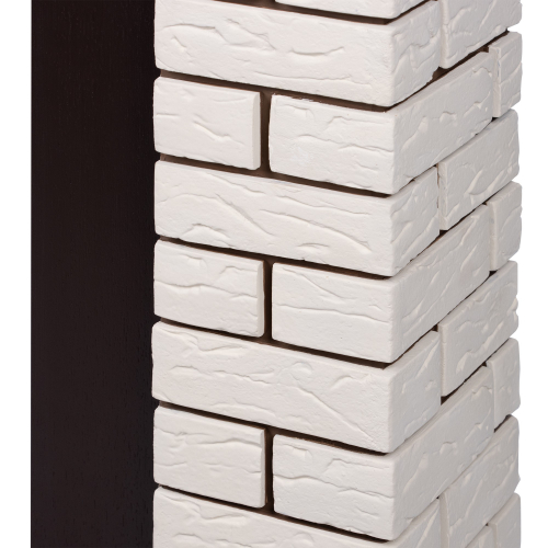 Портал Firelight Bricks Classic камень бежевый, шпон темный дуб