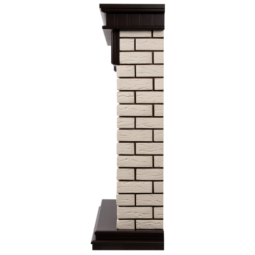 Портал Firelight Bricks Classic камень бежевый, шпон темный дуб