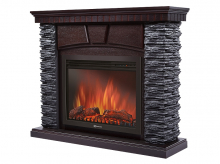 Портал Firelight Porto 25 камень черный, шпон венге
