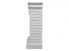 Портал Firelight Bricks 25 камень белый, белая эмаль