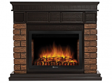 Портал Firelight Bricks Wood 25 камень темный, шпон венге