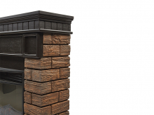 Портал Firelight Bricks Wood 25 камень темный, шпон венге