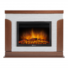 Портал Firelight Prestigio 25 камень белый, шпон дуб