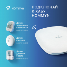 Комплект два датчика протечки и хаб Старт HOMMYN W2HOMKIT01