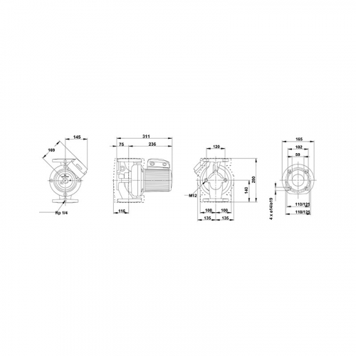 Насос циркуляционный Grundfos UPS 50-120 F (1x220)