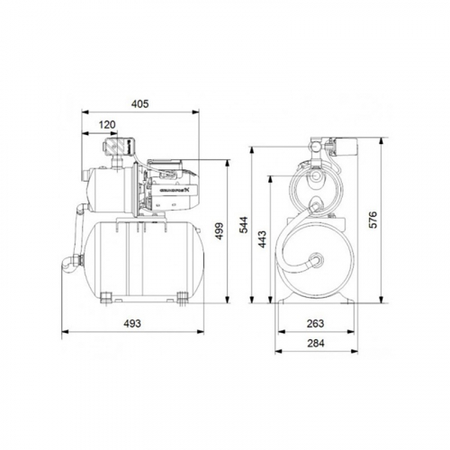 Установка насосная самовсасывающая Grundfos JP 3-42 PT-H