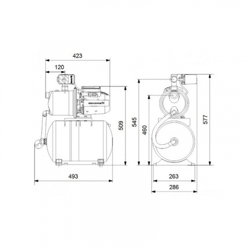 Установка насосная самовсасывающая Grundfos JP 5-48 PT-H