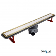 Лоток душевой PESTAN Confluo Premium Line 650 White Glass Gold