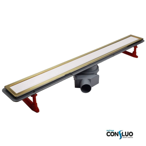 Лоток душевой PESTAN Confluo Premium Line 550 White Glass Gold