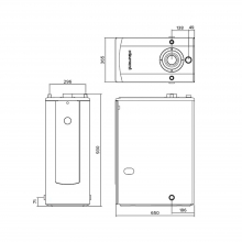 Котел дизельный KITURAMI TURBO-21 напольный, 2 конт., закр.кам.сгор.