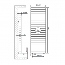 Радиатор Royal Thermo PianoForte Tower Bianco Traffico - 22 секц.