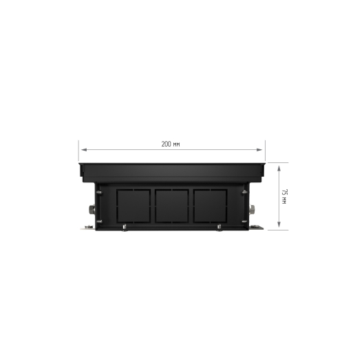Конвектор внутрипольный Royal Thermo ATRIUM-75/200/800-DG-U-BL